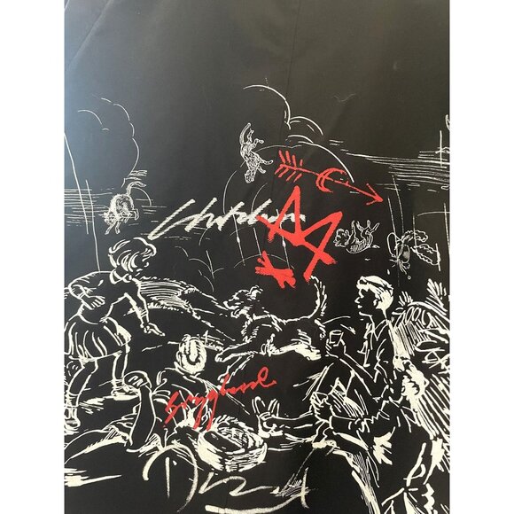 Burberry Black Trench Coat With Graphic Embroidery & Signature Check Lining - Picture 8 of 13